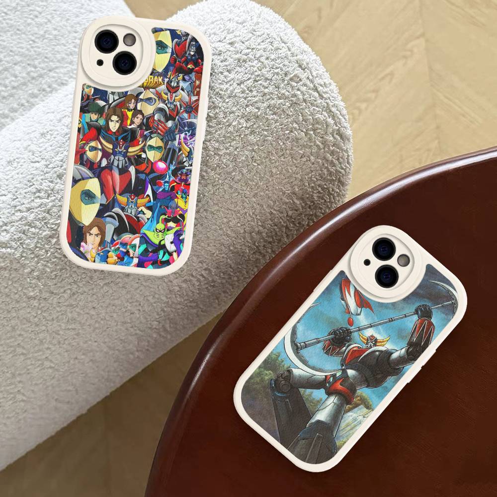 UFO R-Robot G-Goldorak Phone Case For IPhone 16 15 14 13 12 11 Pro Max Plus 16E Soft Leather Cover