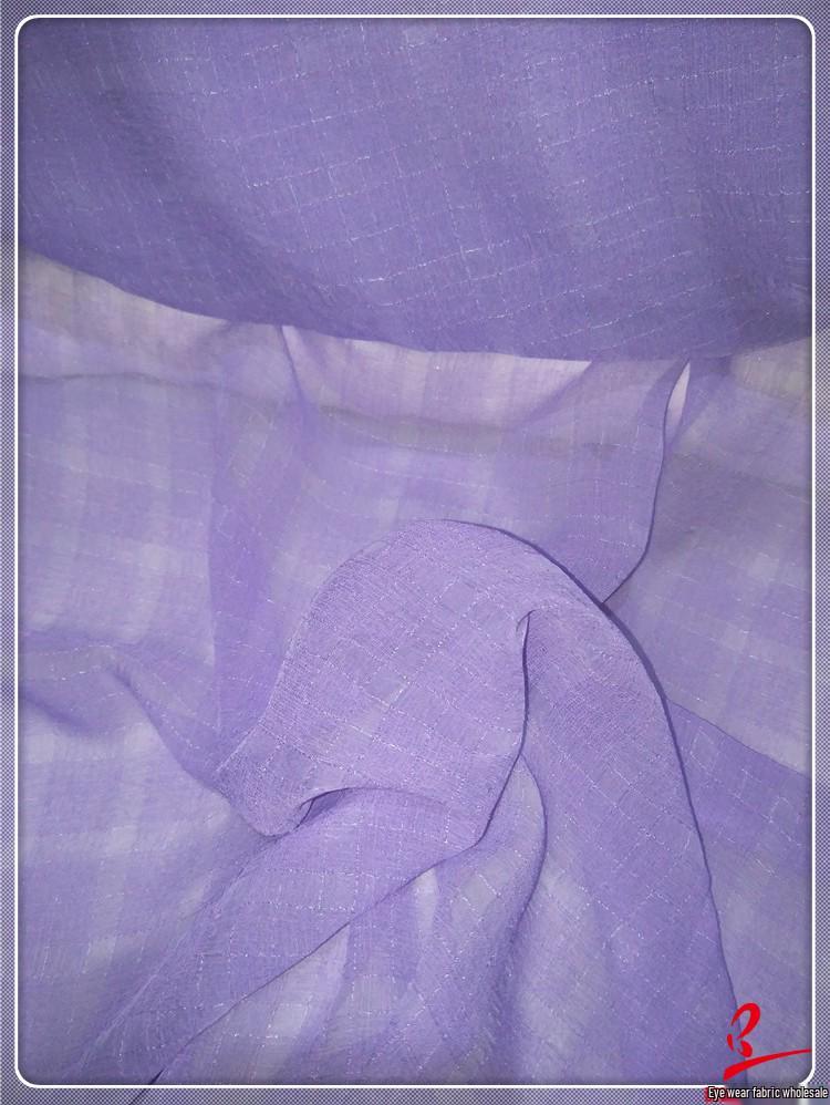 Super Sheer Silver Sequin Silk Gingham Chiffon Brocade Fabric for Dance Costumes