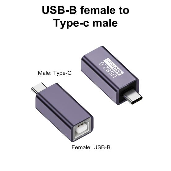 Type-C/Micro/Mini USB2.0 Male Female Adapter Phone To USB-B Computer Electronic Piano Drum Printer