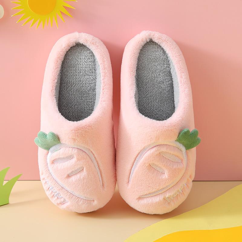 Хлопковые тапочки, женская сумка на толстой подошве с зимним домашним теплом, сухожильная подошва, детская обувь из мультяшного плюша для мужчин