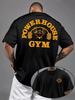 Топ для тренировок Powerhouse Gym мужской, для бодибилдинга, мышц, фитнеса, с круглым вырезом, Te
