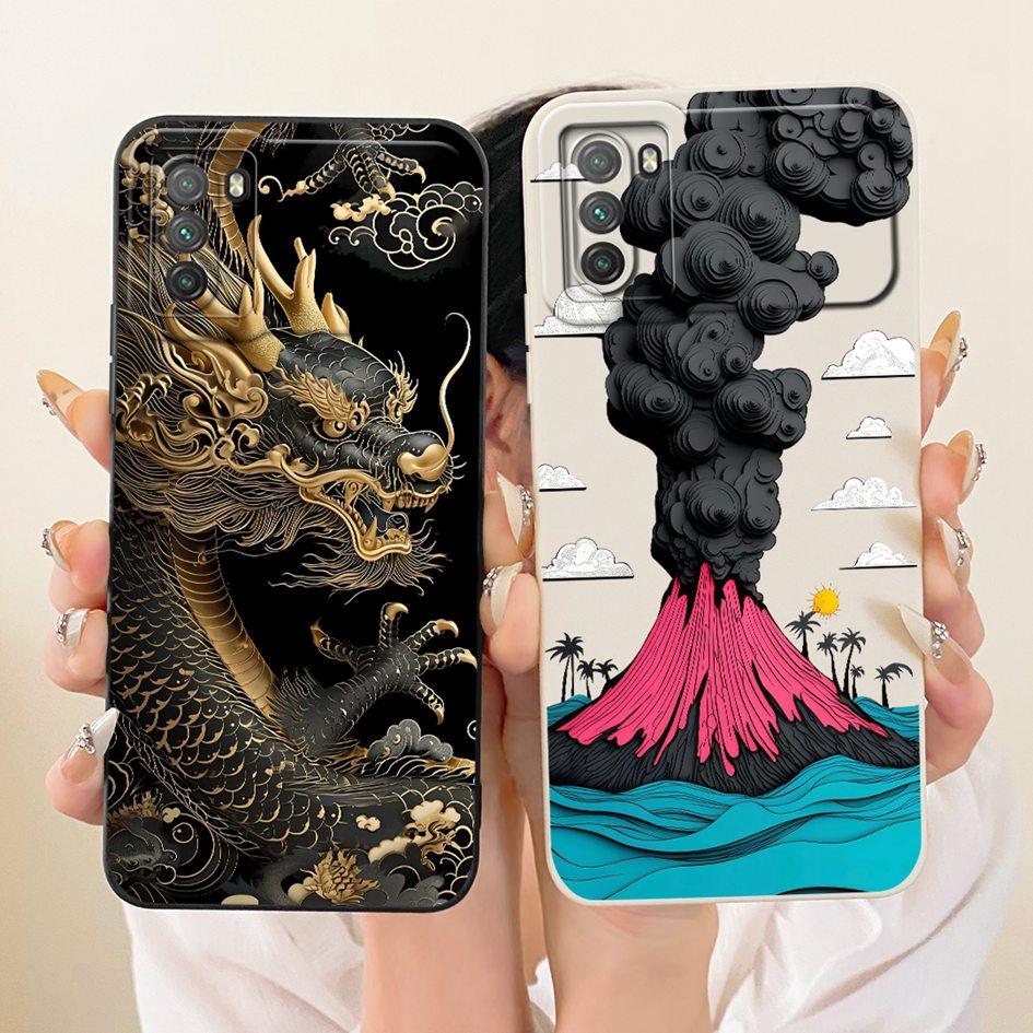 For Xiaomi Poco M3 Case Cute Cat Cartoon Phone Cover Soft Liquid Silicone Shockproof Bumper For Xiaomi Poco M3 M 3 PocoM3 Fundas