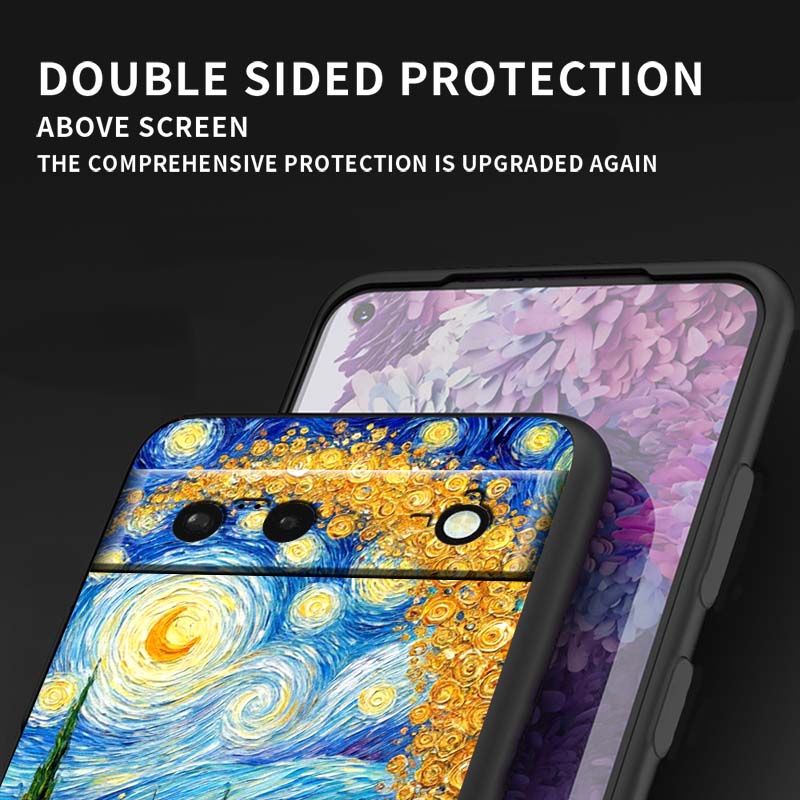 Креативные пейзажные узоры Для Google Pixel 10 9a 9 8A 8 7 7A 6 6A Pro XL 2024 5G Черный Мягкий ТПУ Силиконовый Чехол для Телефона