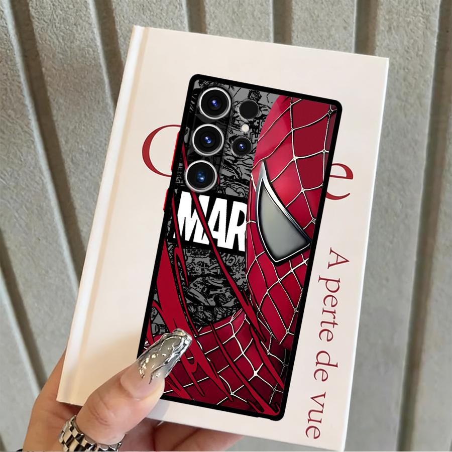 Чехол для телефона Funda для Samsung Galaxy S26 S25 Ultra Note 20 10+ S22 S23 FE S20 S24 Plus S21 Marvel Человек-паук Железный человек