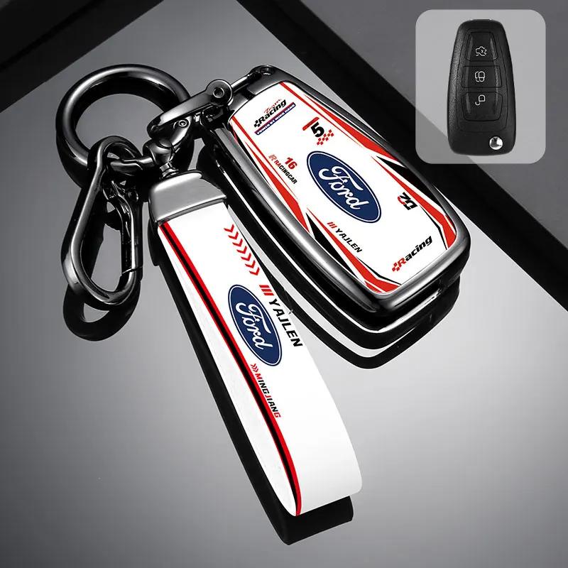Car Sticker Car Sticker Ford Car Key Case Cover Shell Fob Key Bag For Ford Ranger C-Max S-Max Focus Galaxy Mondeo Transit Tourne