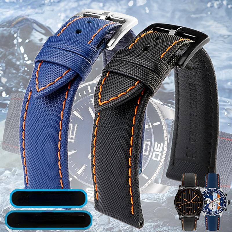 Ремешок для часов 20 22 мм Для Tag Heuer Racing F1 Car Calila seiko mido Citizen Нейлон коровья кожа Нижняя часть Быстросъемный Ремешок для часов браслет