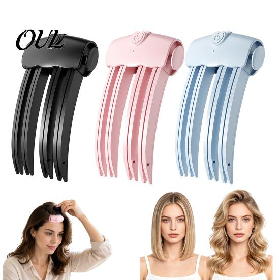 Instant Root Lift Tool 2Pcs Cordless Heated Hair Volume Clip, Lifter Comb for Fine Flat Bangs Styling, USB Rechargeable Volumizing Clip with