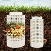 1pc White Plastic Earthworm Compost Bin with Holes and Lid - Ideal for Organic Waste, Suitable for Gardens, Yards, Vegetable Patios
