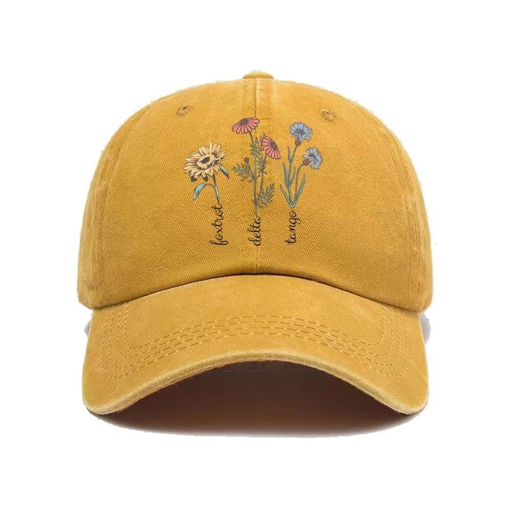 Vintage Printed Baseball Cap Casual Snapback Cap Retro Dad Sun Hat  Hiking
