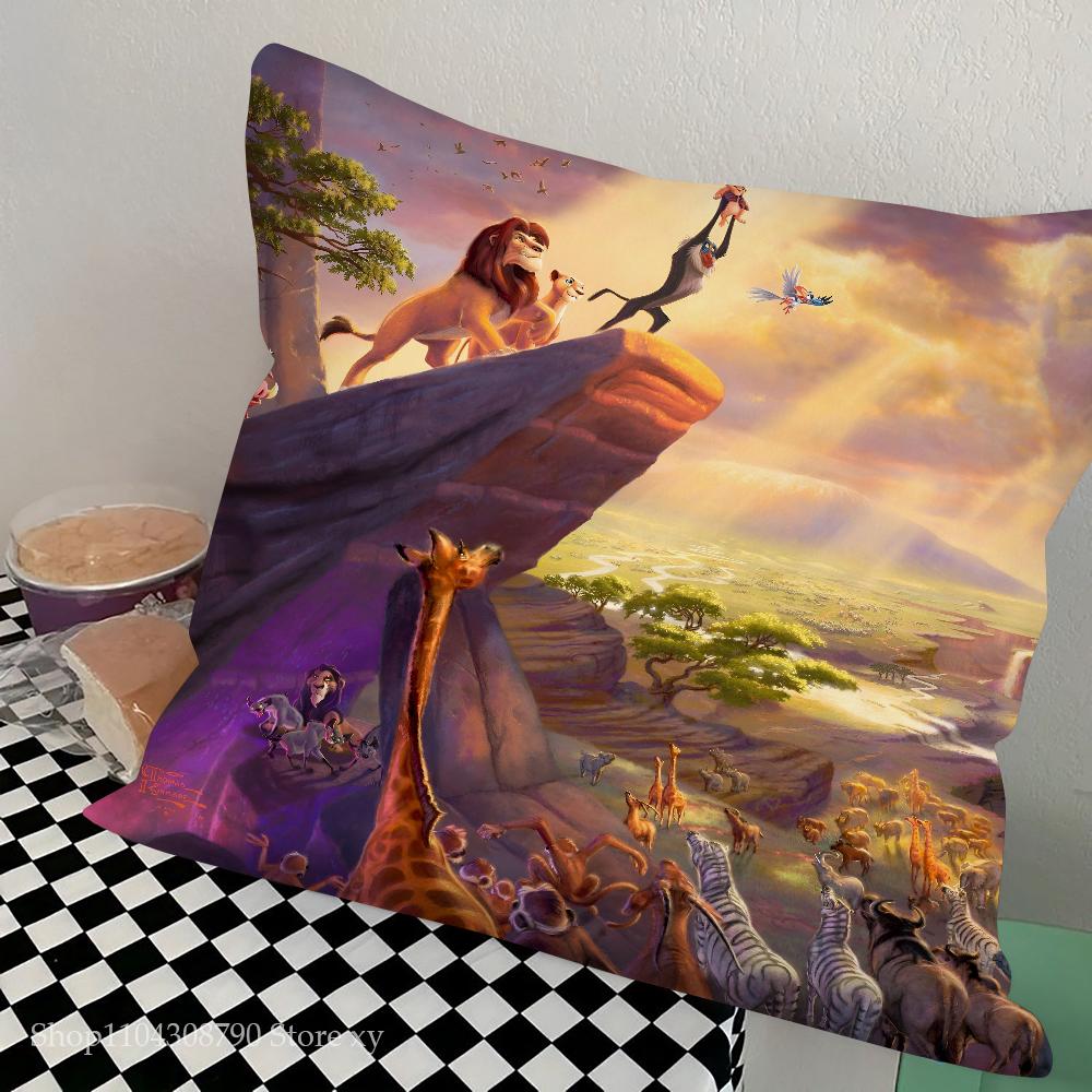 Мультфильм Король Лев Наволочка Модная Квадратная Наволочка Спальня Диван Комната Внутреннее Украшение Подушка для Отдыха Чехол 40x40