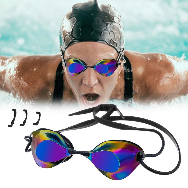 Adult Swimming Goggles Portable Electroplating Kids Goggles Professional Pool Gear No Leaking Surfing Eyewear Eye Protection