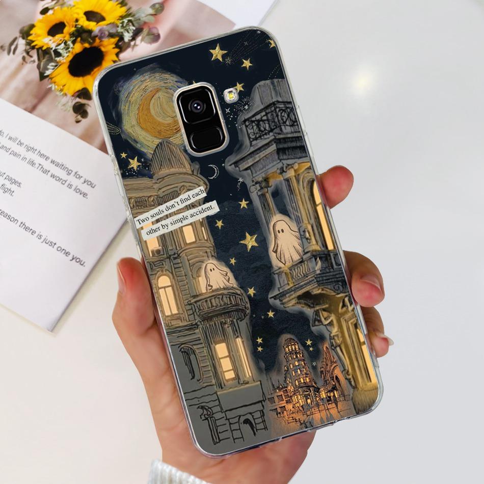Для Samsung Galaxy A8 (2018) / A8+ (2018) Мягкий силиконовый TPU чехол SM-A730F A530F для Samsung A 8 A8 Plus, милые чехлы с мультяшными пандами