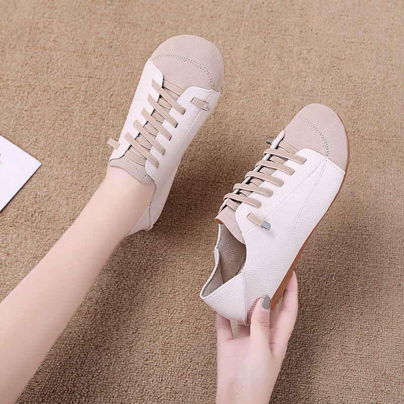 Летняя обувь из вулканизированной кожи для женщин, кроссовки Harajuku Slip On, женские широкие полулоферы со шнуровкой, кроссовки JK Girl Mules, новые