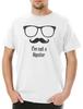 I'm Not A Hipster Men's T-Shirt Bart Beard Glasses Glasses Moustache Indie
