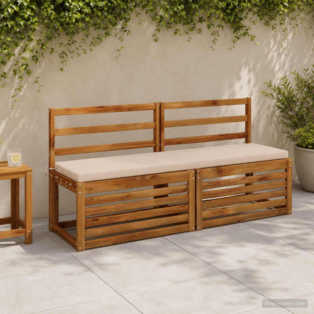 Bench Cushion SOEST 100percent Polyester Cream 140 x 40 x 5 cm