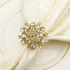 8pcs/lot Diamond Gold Napkin Ring, Wedding, Circle, Holder, Christmas, Buckle, Desktop Decorations