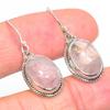Natural Rose Quartz Gemstone 925 Solid Sterling Silver Gift Earring 1.25" E0U29