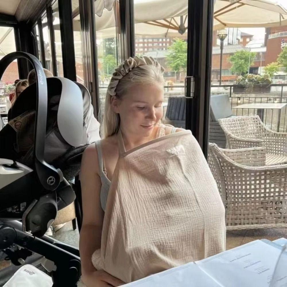 3Pcs Breathable Nursing Cover Set Adjustable Baby Feeding Clothes Breastfeeding Shawl  Scarf