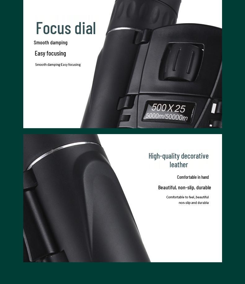HD Foldable Binoculars: High Magnification, Professional Day/Night Use, Portable, Compatible with Mobile Phone Shooting