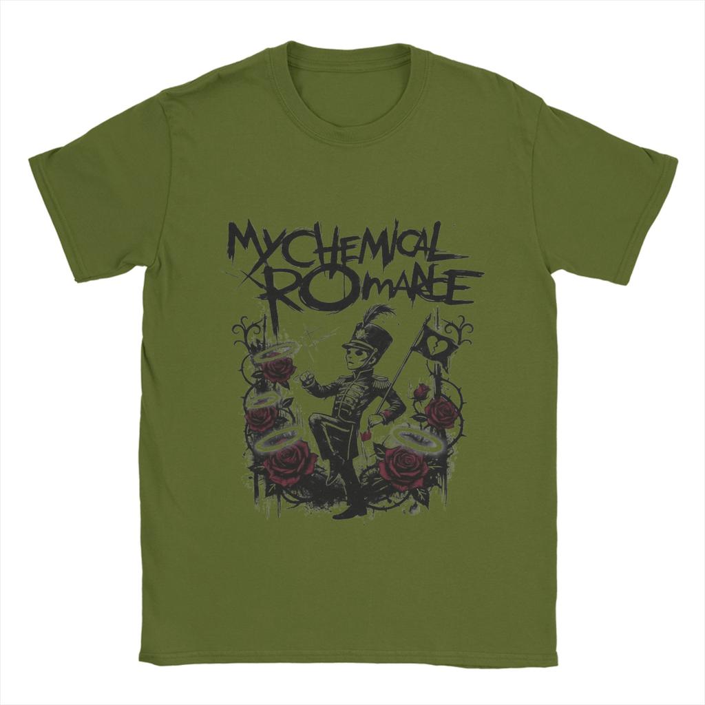 Мужская футболка My Chemical Romances  Смешные футболки с коротким рукавом и круглым вырезом 100% хлопок Летняя одежда