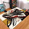 Fashion Sneakers Logo Print Carpet Rug - For Living Room, Corridor, Bedroom Door Mat, Kid Room Play Floor Mat, Unique Gifts