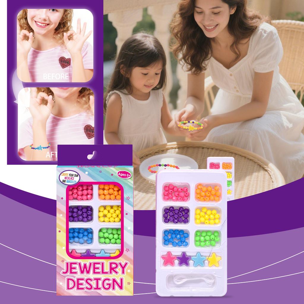 Cute And Fun DIY Beaded Bracelet Toy Gift Box. DIY Children's Beaded Bracelet Gift Box. Fashionable And Novel, Easy To Handle. Exquisite Gift Box.