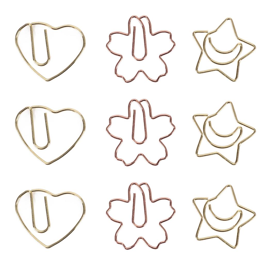 30 шт. скрепок в форме сердца и звезды, закладка, зажим для офиса, школы, студенческих файлов, классификация