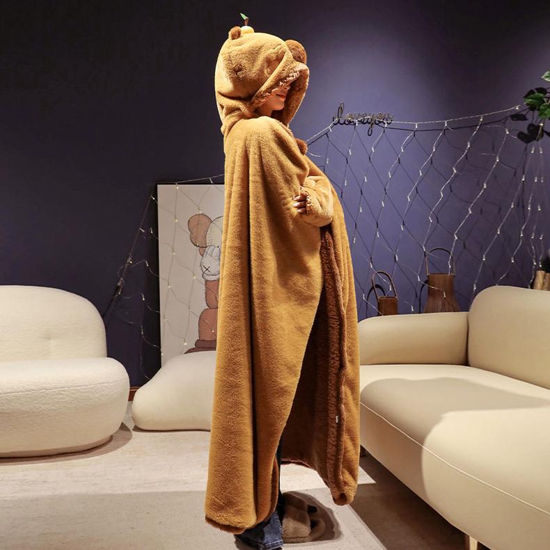 Капибара Черная кошка носимое толстовочное одеяло Гомер с капюшоном шаль плюшевая ультрамягкая оперная накидка одеяло для дивана-кровати костюмы для косплея