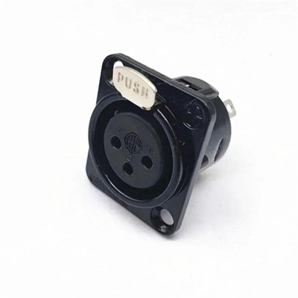 1Pcs Solder Terminals Design 3Pin XLR Connector Panel Mount Audio Jack Stage Microphone Use