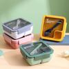 850/1100ML Lunch Box Dust-proof Lid Compartment Design Students Portable Bento Case with Spoon Chopsticks