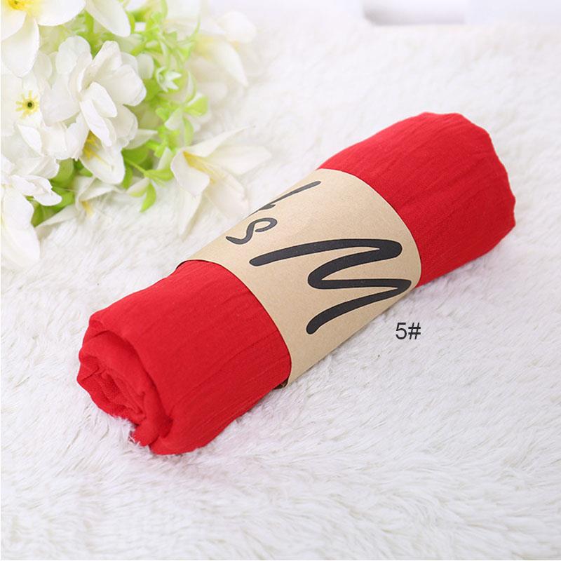 Женский шарф, шаль, женский модный платок, мусульманский платок, однотонный цвет