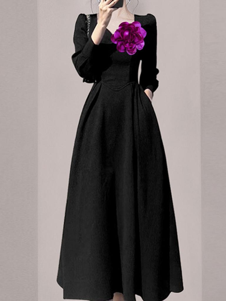 19cm Rose Flower Brooches Lapel Pins Dainty Satin Fabric Brooches Big Camellia Flower Brooch Pin for Women Wedding Part Dance Clothes Accessories