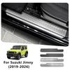 Защитная накладка на порог для Suzuki Jimny 2019 2020 2021 2022-2026 Нержавеющая сталь Накладка на порог Декоративная накладка Внешние аксессуары для автомобиля