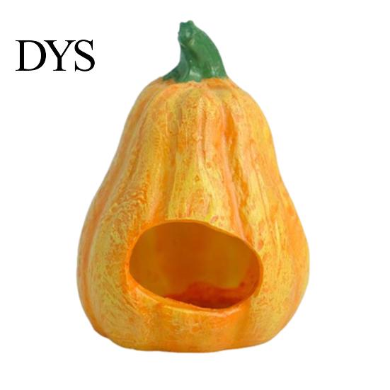 Fish Tank Landscaping Ornament Halloween Pumpkin Aquarium Hideout, Ghost Face Betta Reptile Accessories Hide Cave, Decorative Shrimp Hideaway for