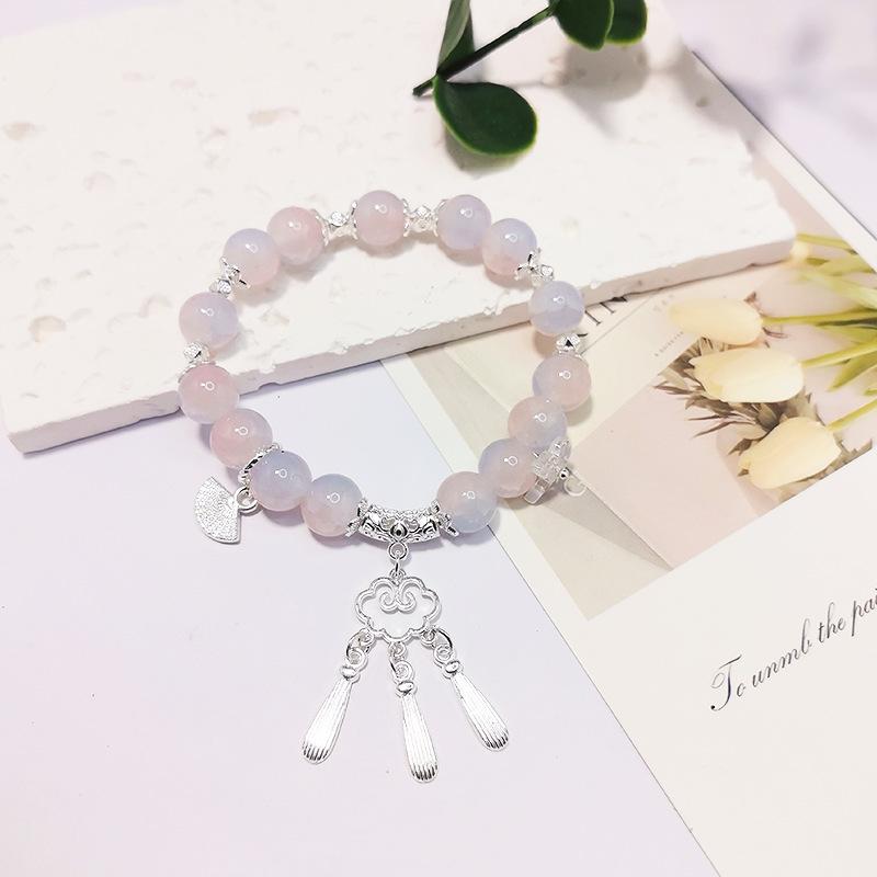 Браслет с кисточками Lucky Cloud Gradient Tassel Beaded – Элегантные летние женские украшения в китайском стиле
