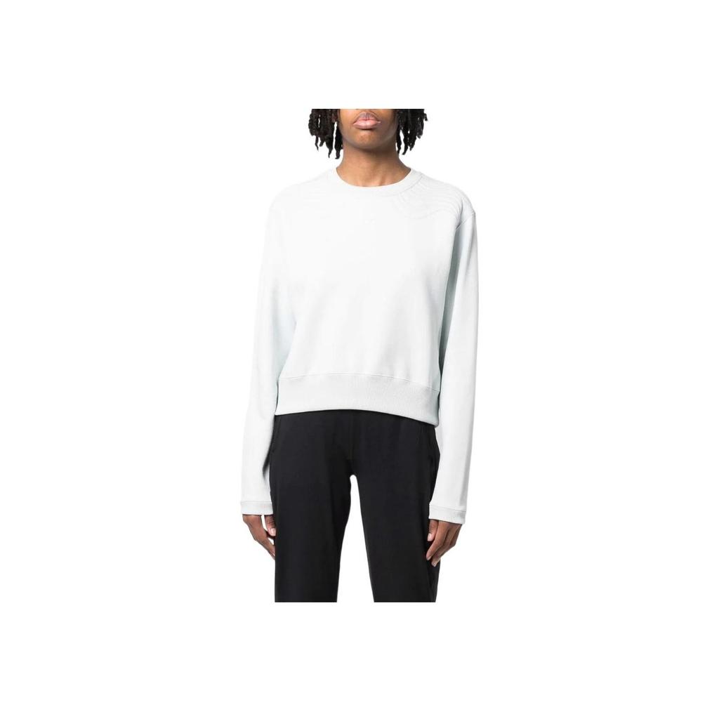 Puma Сплошной цветной узор с вышитым логотипом, свободная толстовка с круглым вырезом, женская толстовка белого цвета 533474-62