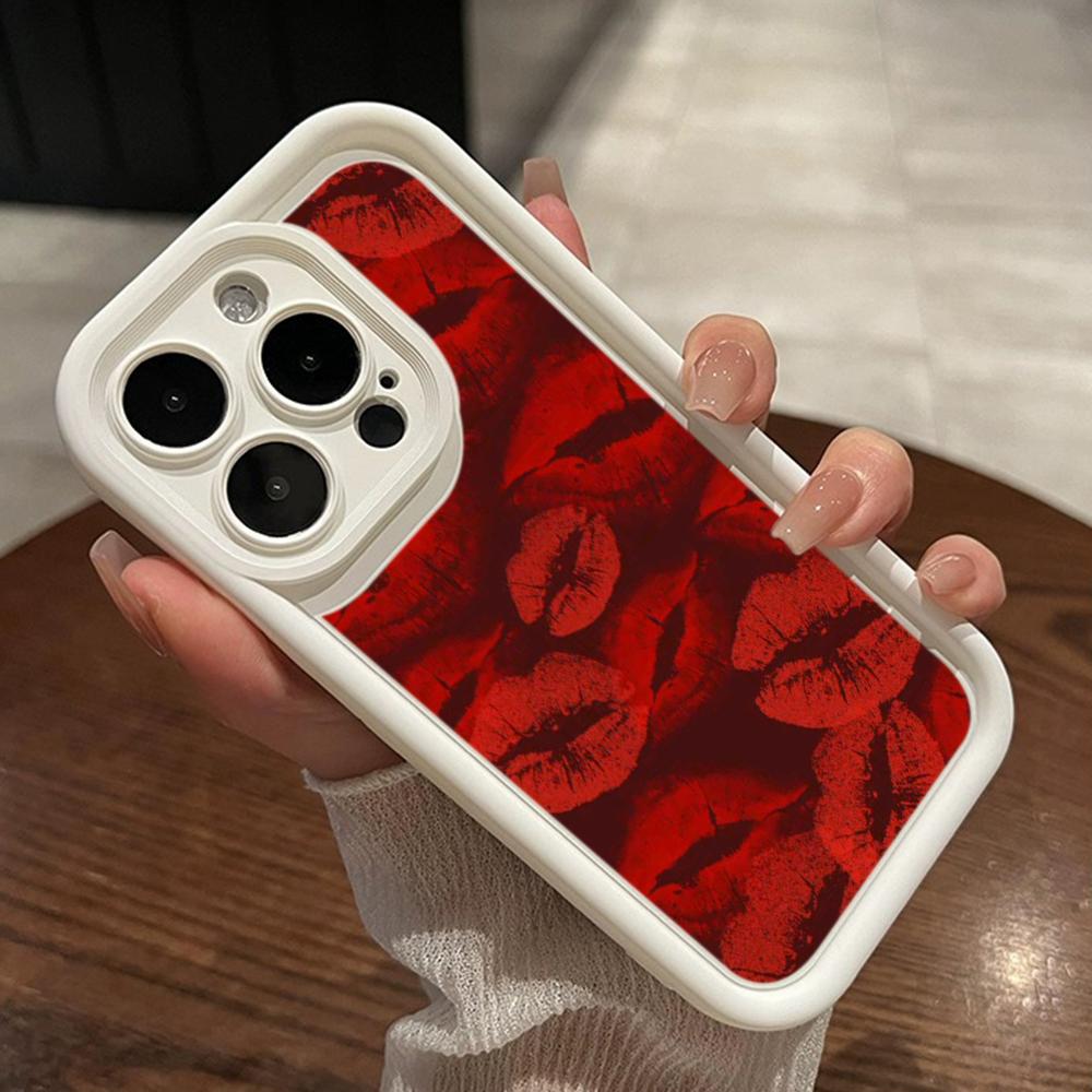 LZ23 Lips kiss Heart design art силиконовый чехол для телефона Xiaomi 11 Lite 5G 14T Redmi 14C 13C A3 Note 12 11 9 10 13 Pro Plus противоударный задний чехол