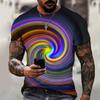 Brand Men's Summer Short-sleeved Technology Empty Digital Information 3d Printed T-shirt Harajuku Fashion Size 6XL