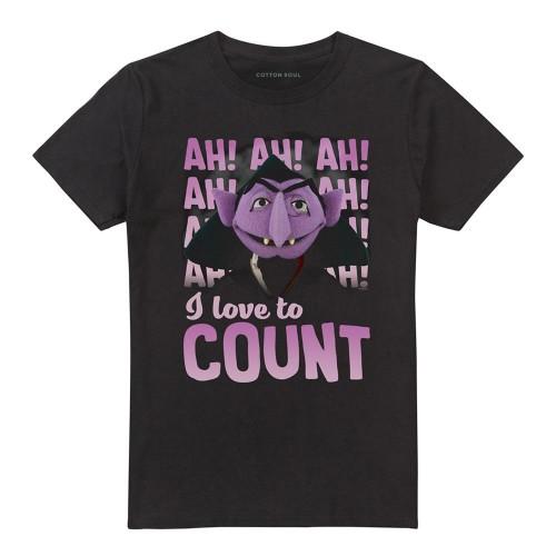 Sesame Street Unisex Adult The Count Ah! Ah! Ah! T-Shirt