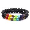 Gemstone Men Strand Bracelet Colorful Beads Energy Bracelet Healing Gift Yoga