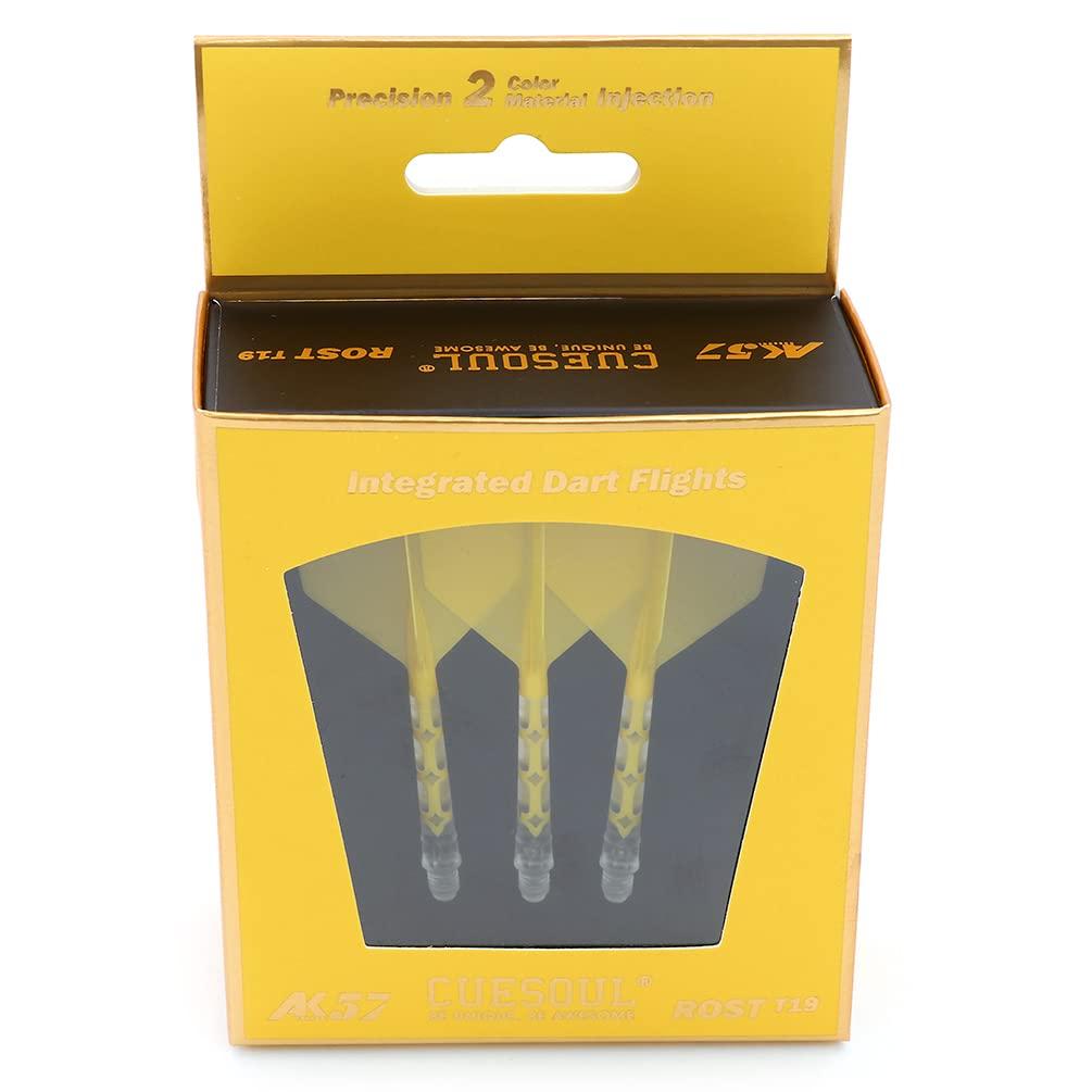 CUESOUL ROST T19 integrated shaft and flight big wing shape - yellow with white ice shaft 3pcs (CS-AK577L)