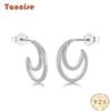 Tancise 925 Sterling Silver Zircon Earrings Drop Earrings For Women Wedding Party Gifts