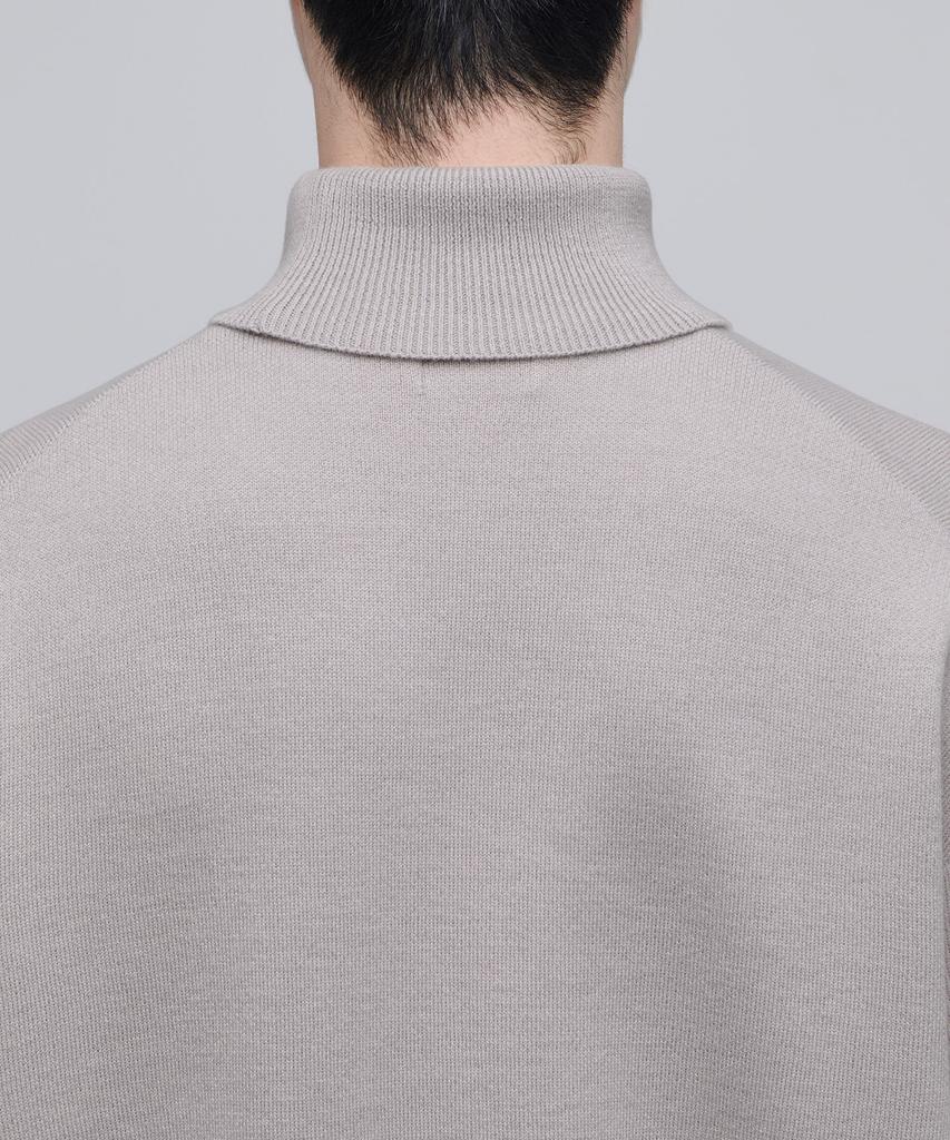 MUSINSA STANDARD Minimal Turtleneck Knit [Mushroom]