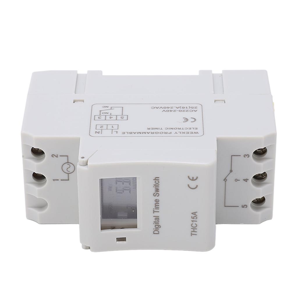 Цифровой таймер с ЖК-дисплеем, программируемое недельное реле времени для железнодорожных перевозок AC220?240В 16А THC15A