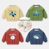 2025 New Baby Casual Fleece Sweatshirt, Round Neck, Warm Winter Top for Boys and Girls