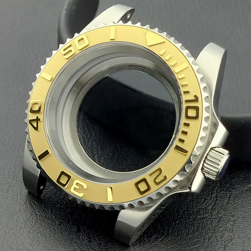 40mm Mechanical Watch Case for NH Series 35 36 38 Movement Yacht Design Style with Sapphire Crystal Watch Box Parts 7