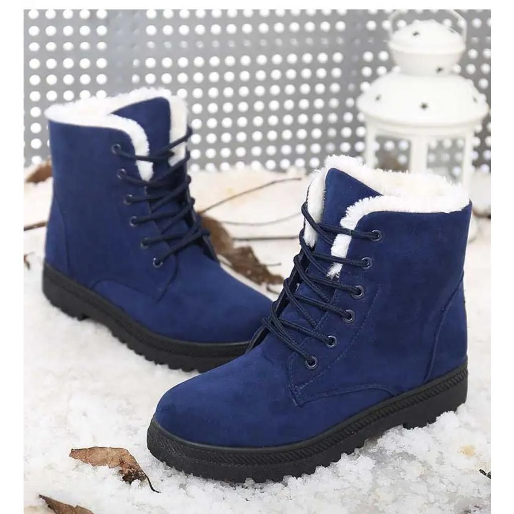 Women's Winter Boots Low Heels Women Boots With Fur Warm Winter Shoes Women Snow Boots Ankle Botas Mujer Winter Footwear Female