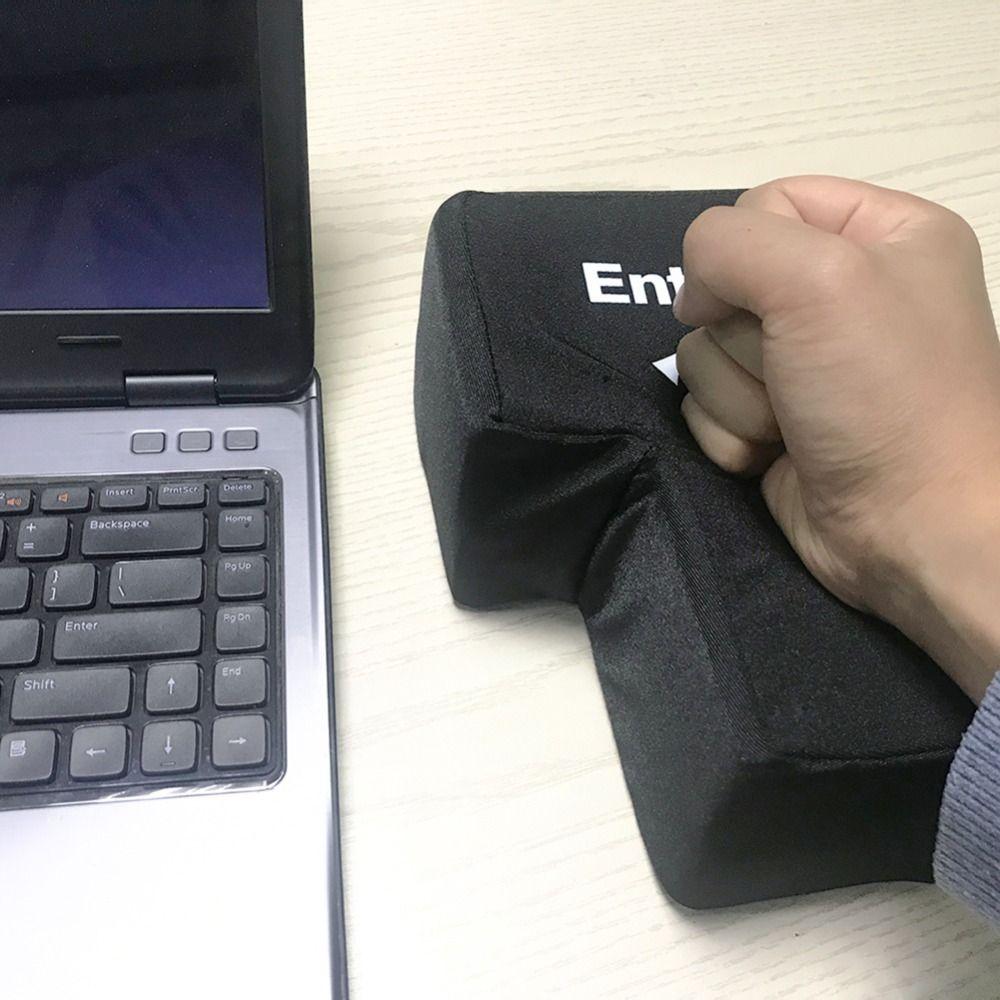 Desktop Pillow USB Vent Button Soft Cushion Computer Enter Key Big Enter Key PC Laptop