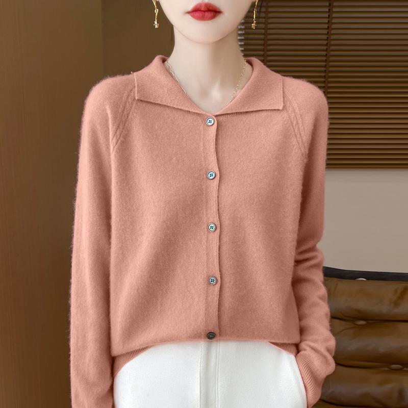 Женский кашемировый кардиган Qinghe кашемир 30% кашемир 70% шерсть осенне-зимний кашемировый кардиган мягкий и теплый