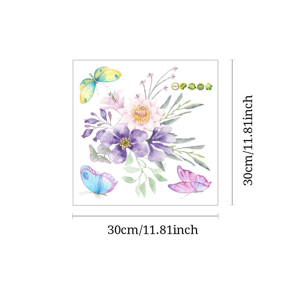 Цветок бабочка стикер стены холодильник шкаф туалет украшения стикер